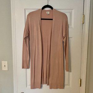 Target Back Belt Open Cardigan Blush Pink